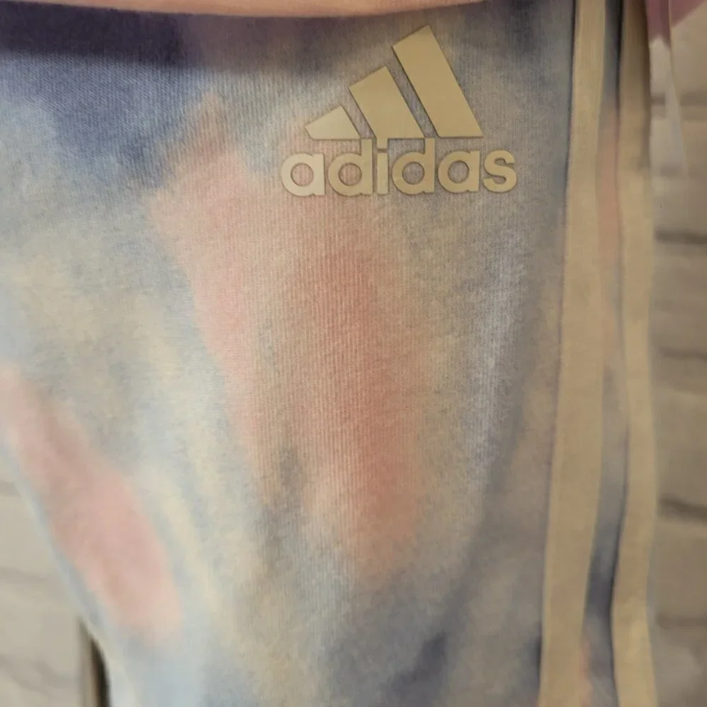 Adidas Tee & Printed Bike Shorts Set